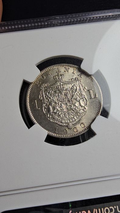 Moneda 1 leu 1900 MS63