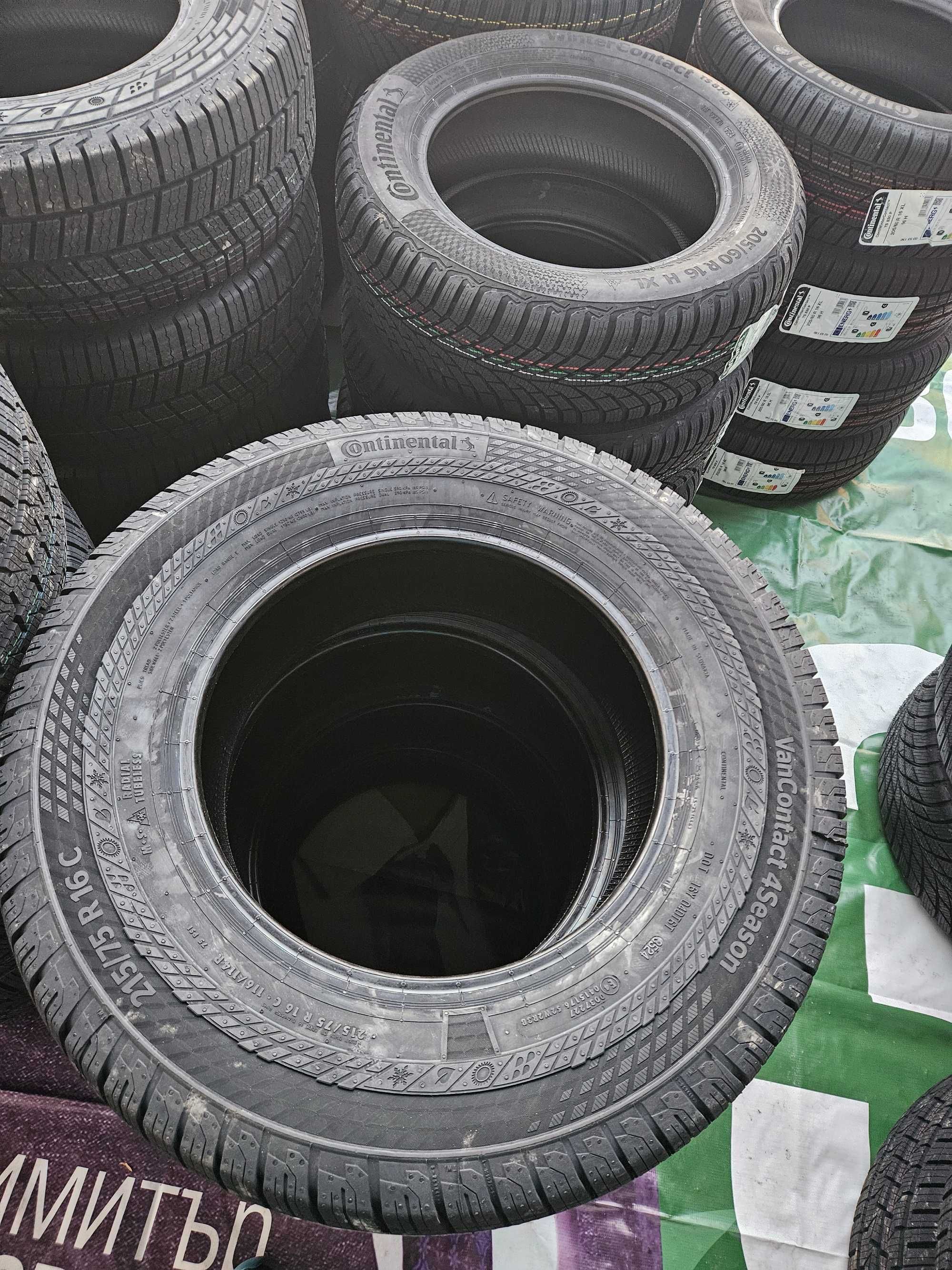 4 Нови гуми 215/75 R16C Continental 4Season 116/114R 10PR M+S DOT3524