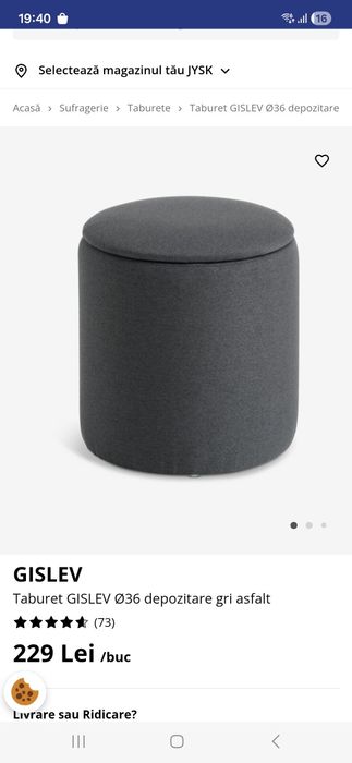 Set 2 tabureti Jisk  cu depozitare