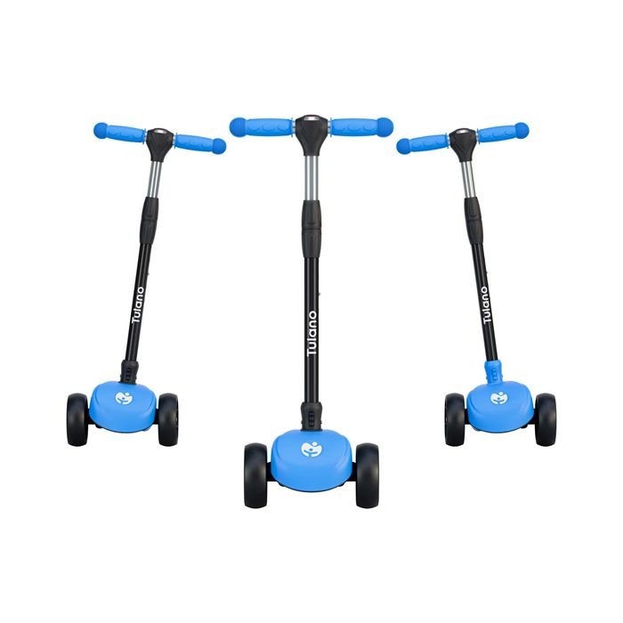 Trotineta Copii Tulano Rookie 15, roti iluminate cu LED-uri, Blue