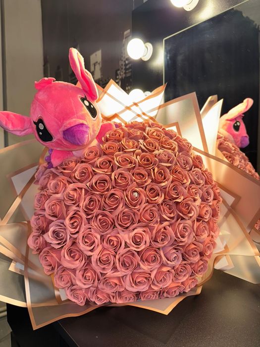 Buchete trandafiri sapun buchet cadou femei flori personalizate