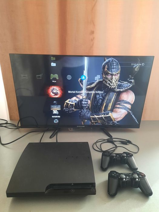 Playstation 3 Slim 30 игр Фифа19 Ufc3 Гта5 МК Minecraft Гонка 2 джойст