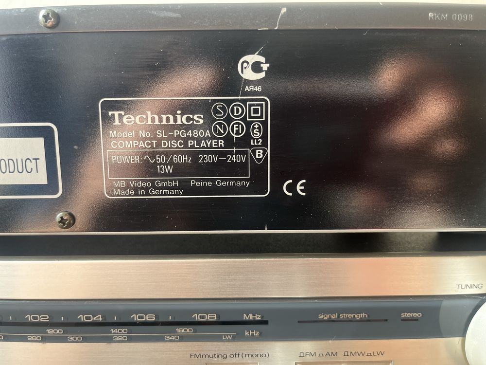 Cd player Technics SL-PG480A