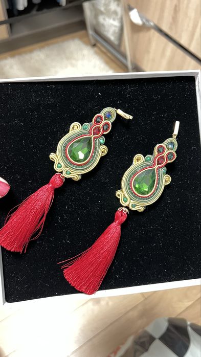 Серьги и подвеска, ручная работа