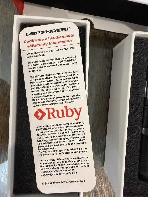 Машинка для татуажа и тату Defenderr RUBY Stealth 7 in 1