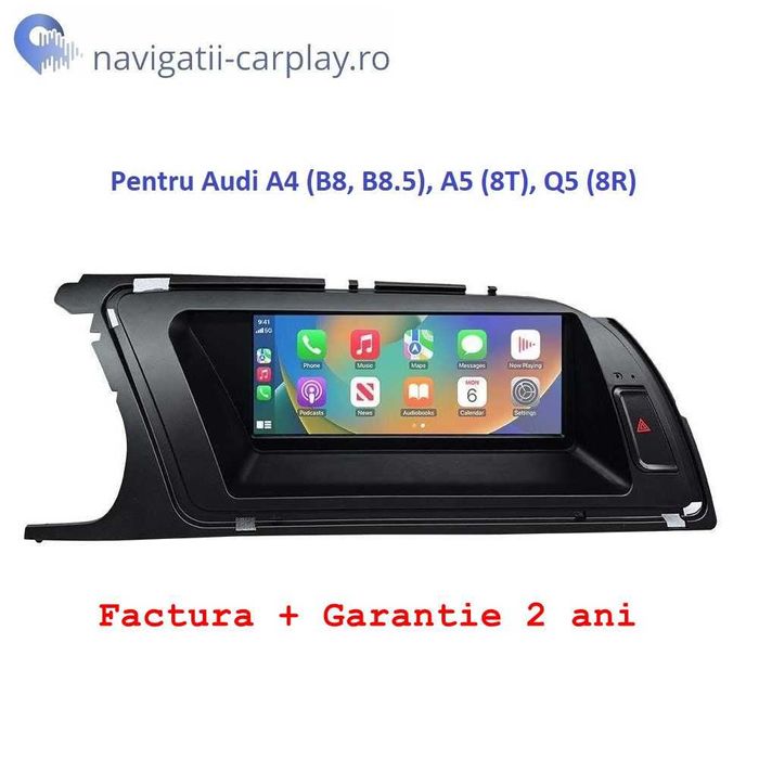 Ecran Apple CarPlay / Android Auto wireless pentru Audi A4, A5, Q5