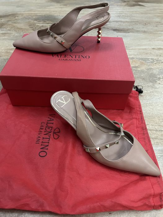 Pantofi stileto premium full box , piele naturala , nude