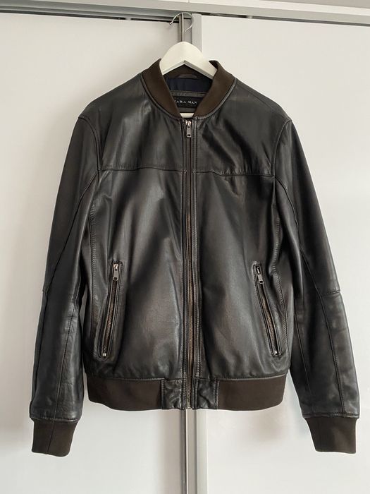 Кожено яке ZARA естествена кожа