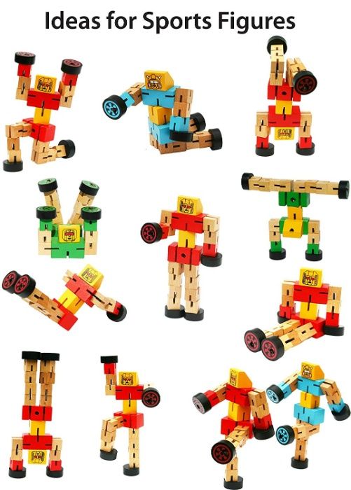 Robot din lemn Transformers-diverse culori