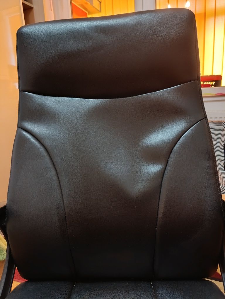 Scaun de birou Kring Norman, piele ecologica, negru