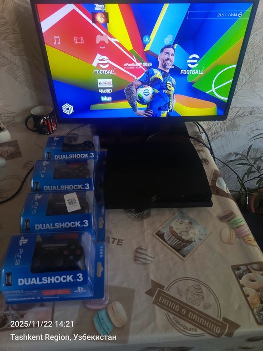 Sony playstation ps3 slim 320gb +67 ta oʻyin +garantiya