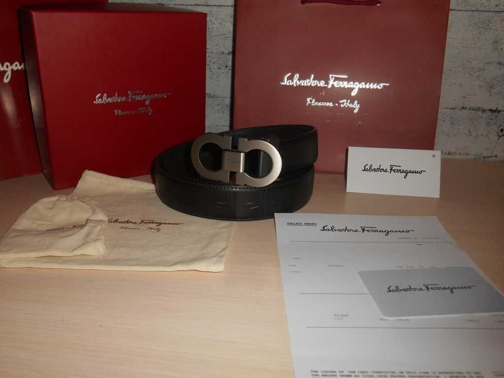 Мъжки дамски колан Salvatore Ferragamo естествена кожа