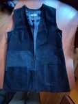 Vestă piele naturală bleumarin L-XL