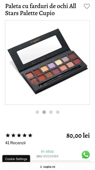 Paleta farduri All Stars Palette Cupio