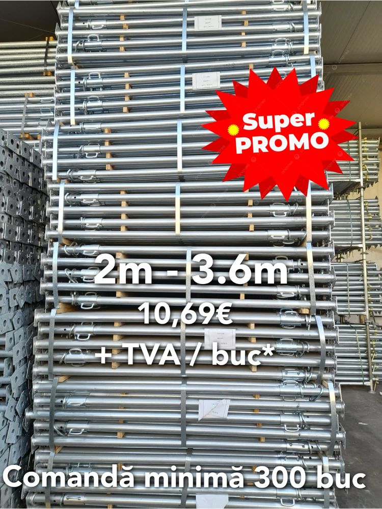 Super Promo: Popi Metalici zincati 2m - 3.6m
