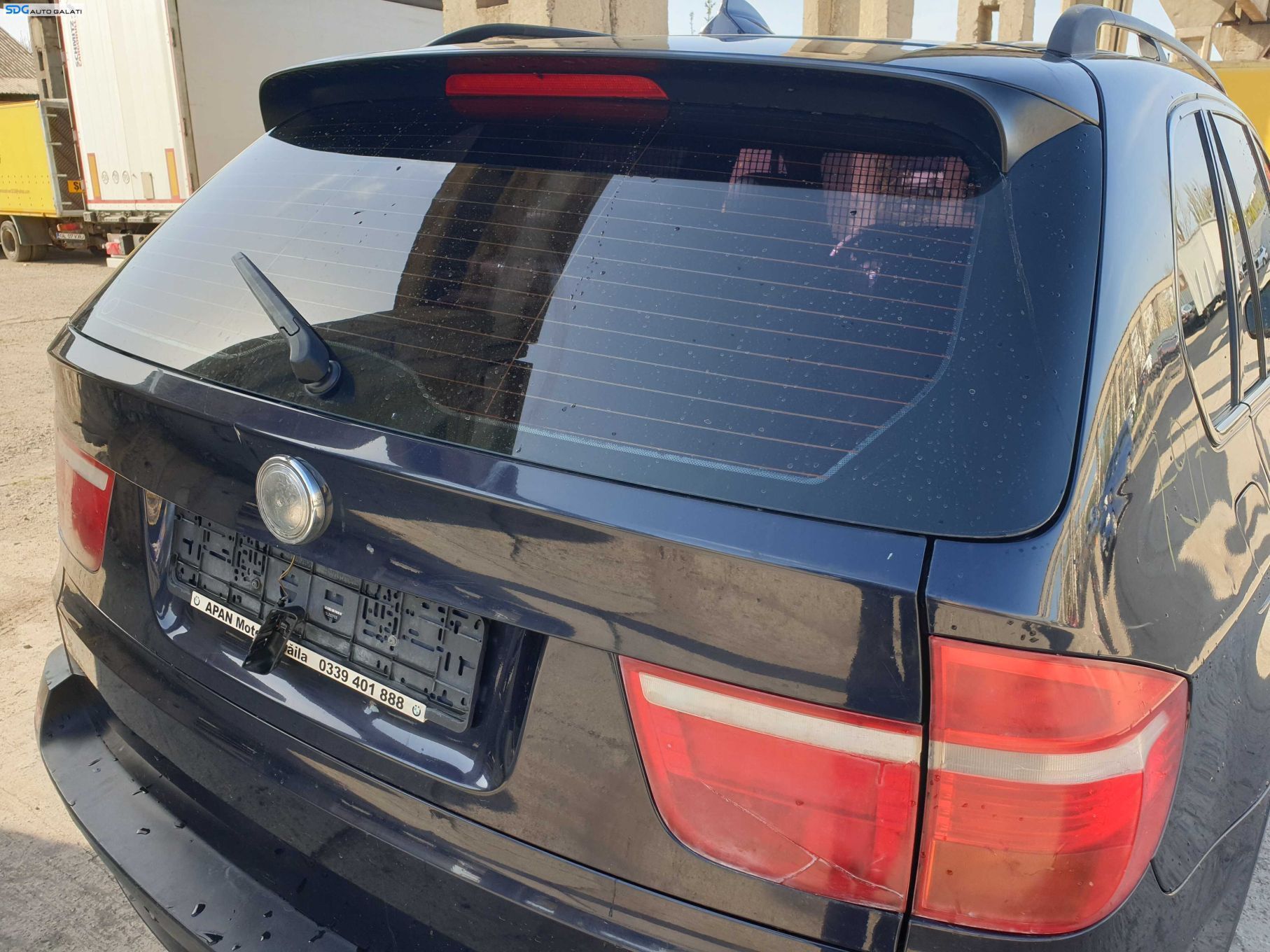 Haion Hayon Capota Portbagaj Dezechipat cu Luneta cu Imperfectiune BMW X5 E70 2006 - 2013 Culoare A35 Monacoblau Metallic [K4871]