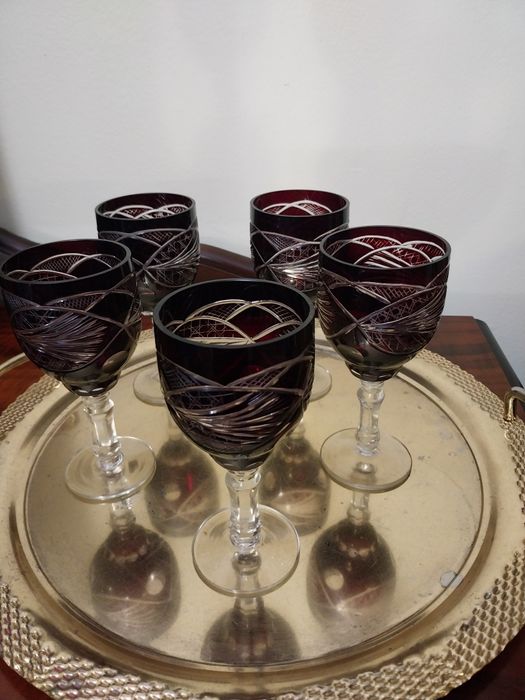 Френски кристален сервиз за вино
