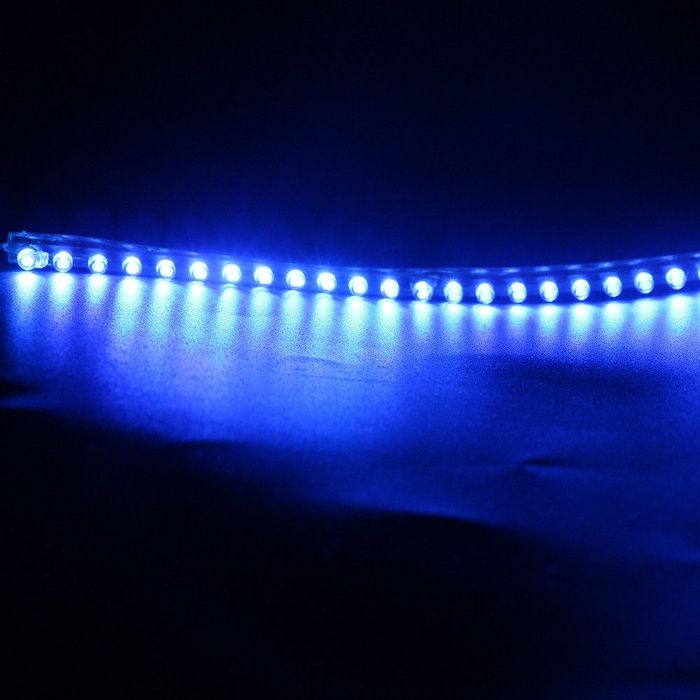 Силиконова LED лента 24см в Бяло Червено Зелено Синьо Жълто