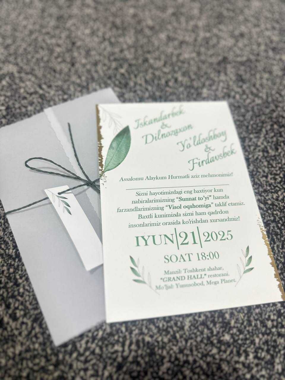 Taklifnomalar / Пригласительные / Invitations