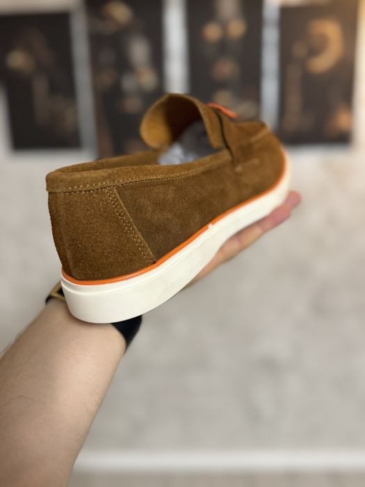 Espadrile/Mocasini Barbati H E R M E S Brown Din Piele!