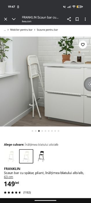 Scaun înalt de bar ikea