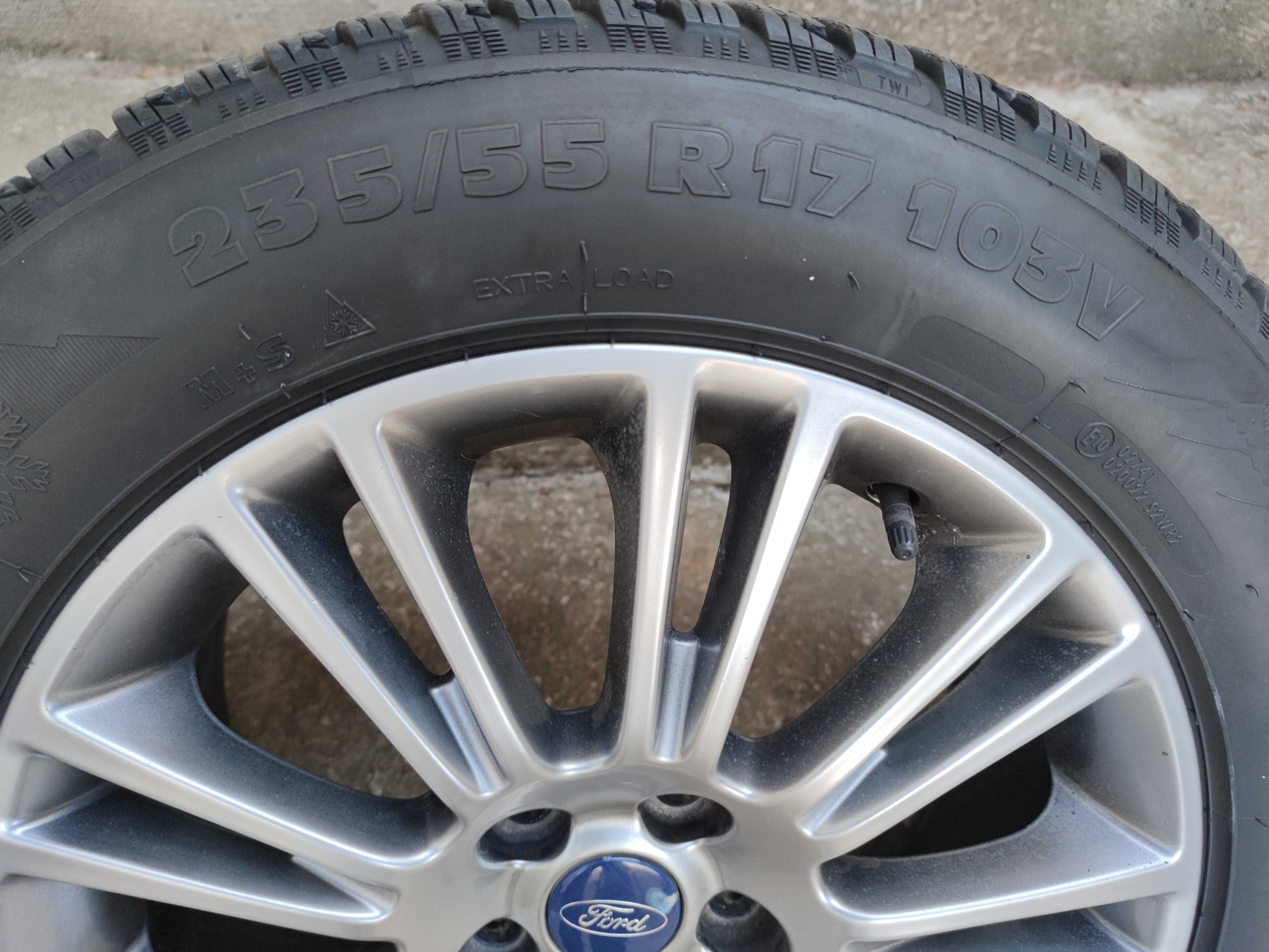 Jante aliaj 235/55R17 Ford Kuga+cauciucuri iarna+senzori presiune