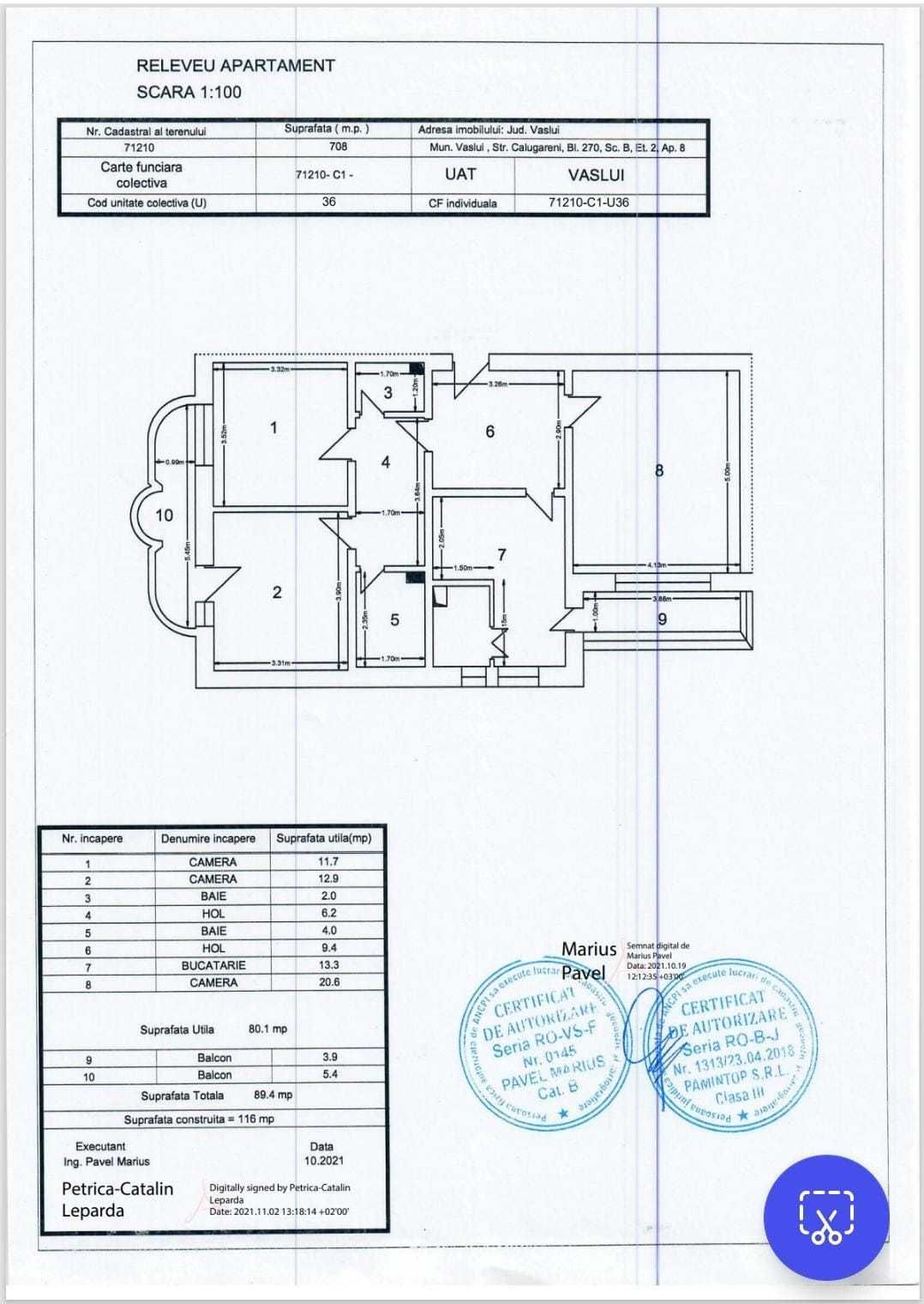 Apartament CENTRU 116 mp  + GARAJ + BOXA