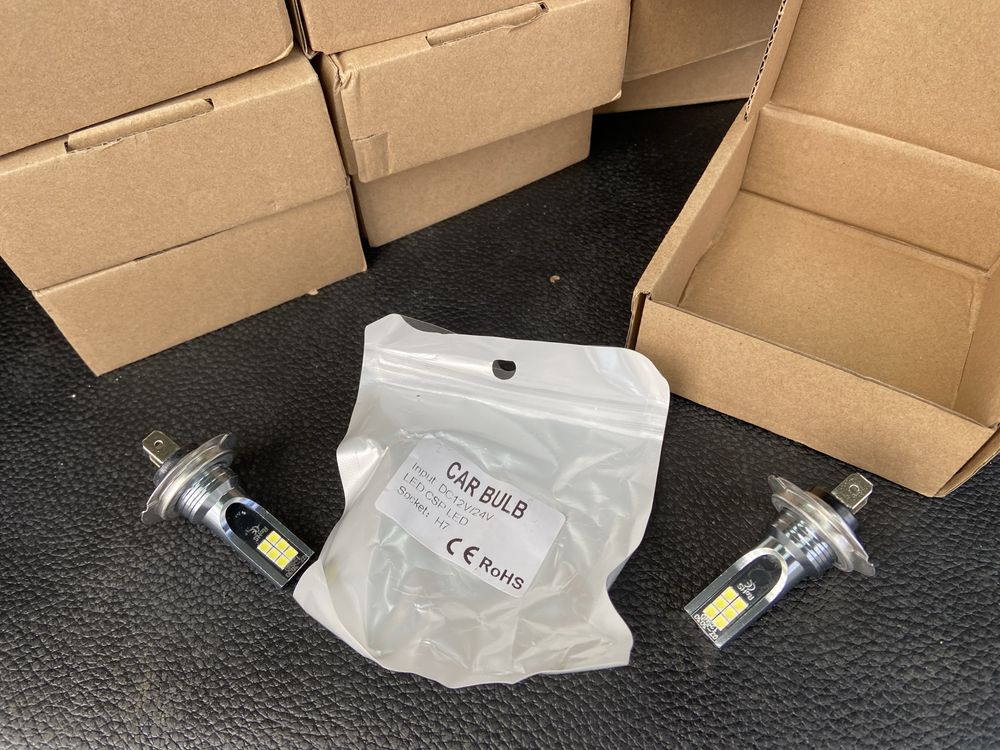 Becuri led h7 14000 LM & 6000k