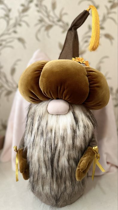 Гном-тыква интерьерная кукла, ручная работа, 53 см