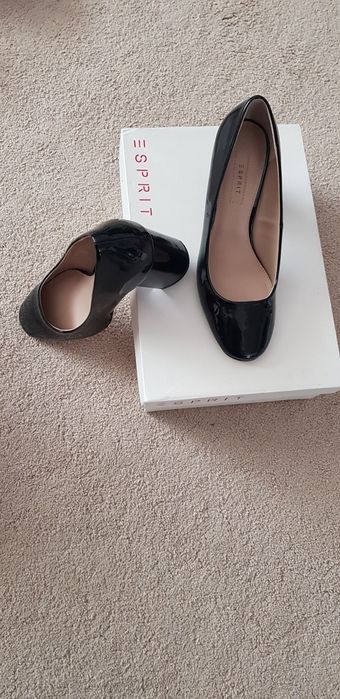 Pantofi  lacuiti cu toc, Esprit, culoare negru, mărimea 37