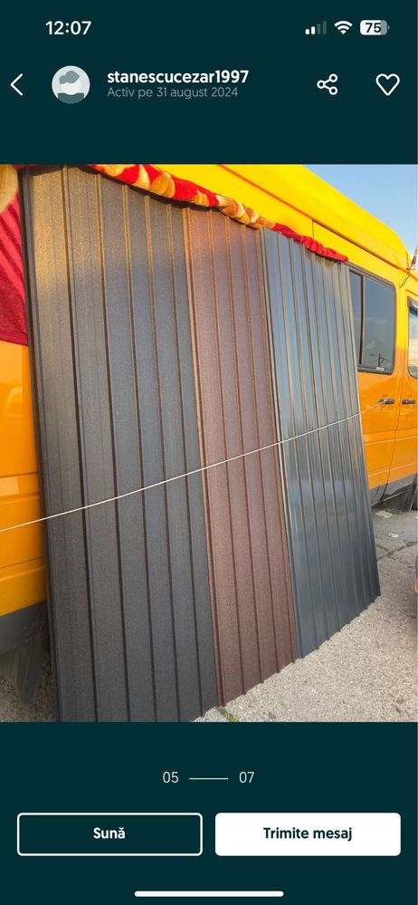 Tabla zinc si color