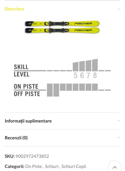 Vand schiuri Fischer RC4 RCS JR M/O, 140 cm