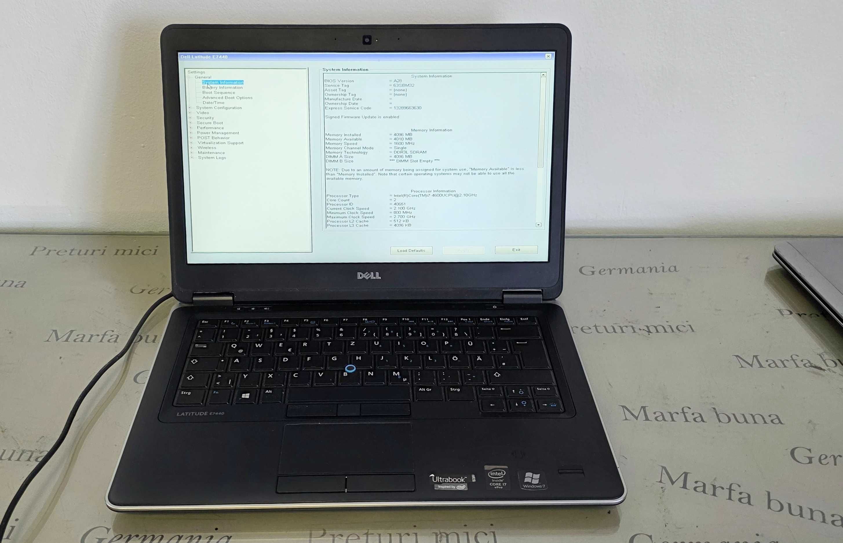 Laptop core i7 gen 4 - Dell Latitude E7440 - functional perfect