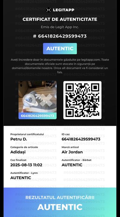 Air Jordan 1 Mid Cool Grey… produs original