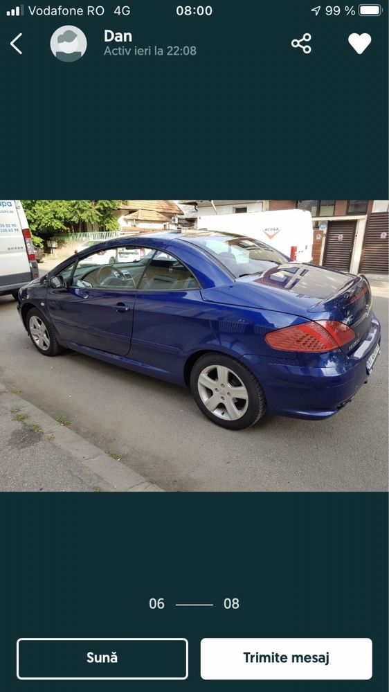 Peugeot 307 cc decapitabil