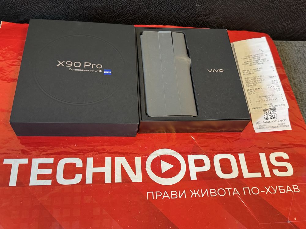 КАТО НОВ 256GB Vivo X90 Pro Гаранция Technopolis 2025 Black