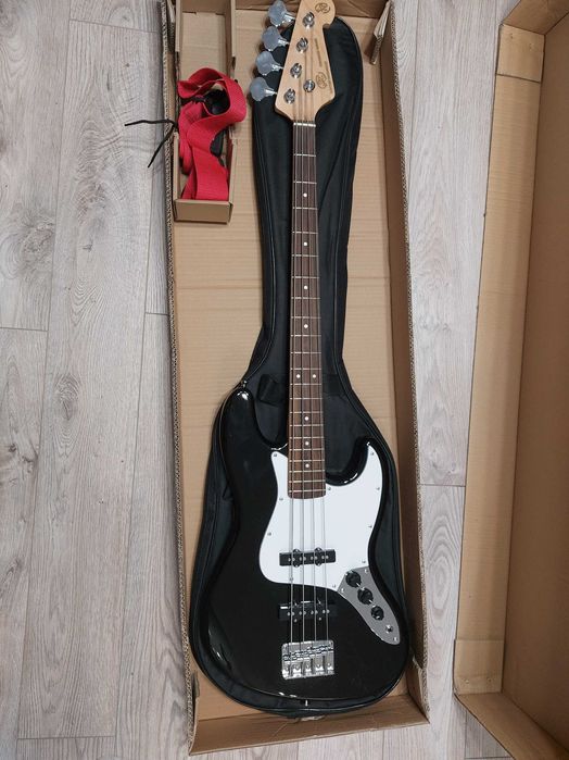 SX SB1 Bass Guitar Kit Black Електрическа бас китара