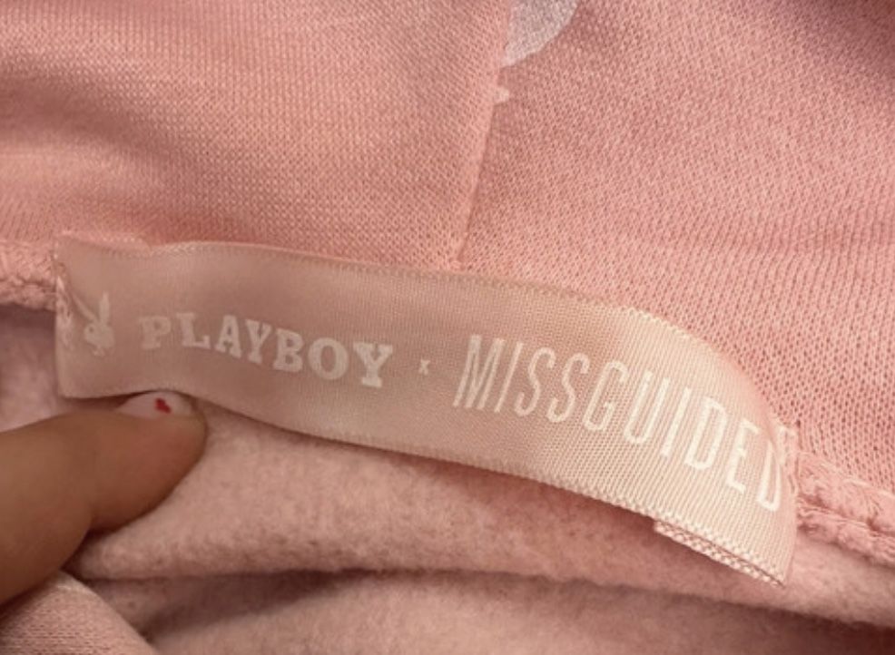 Set Playboyx Missguided loungewear hanorac crop & fusta