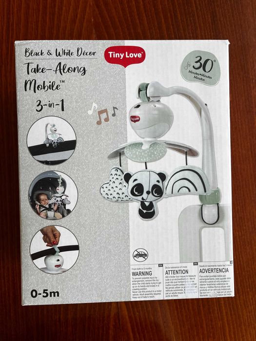 Играчка за кошара Black & White Take- along Mobile 3 in 1