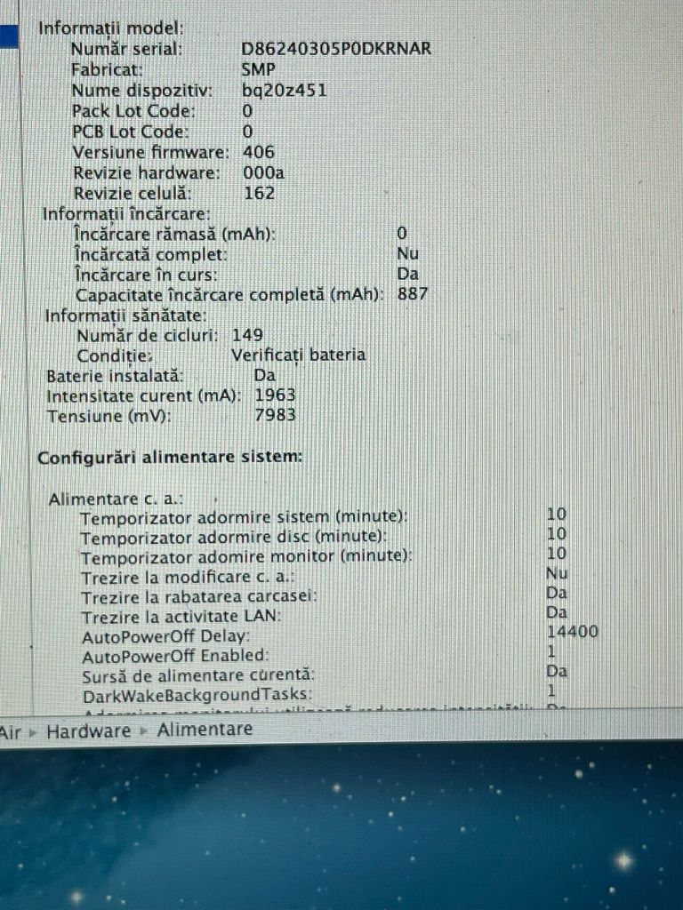 Vand / Schimb MacBook Air model A1466