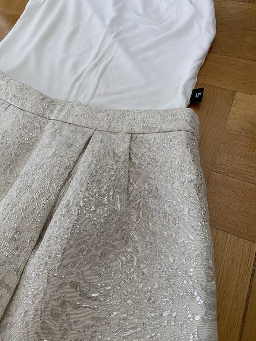 Set fusta scurta H&M 36 și maiou IF S