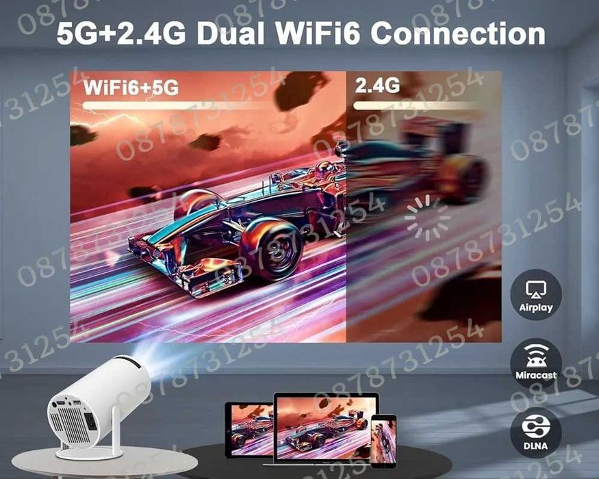 Видеопроектор с 10 000 Вградени Игри Безжичен Стрийминг до Платформи