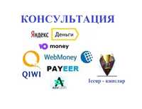 Профессионал маслахатлар Webmoney, консультация по оплаты и переводам