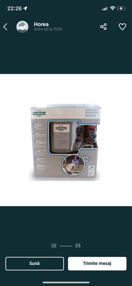 Gard electronic fara fir petsafe