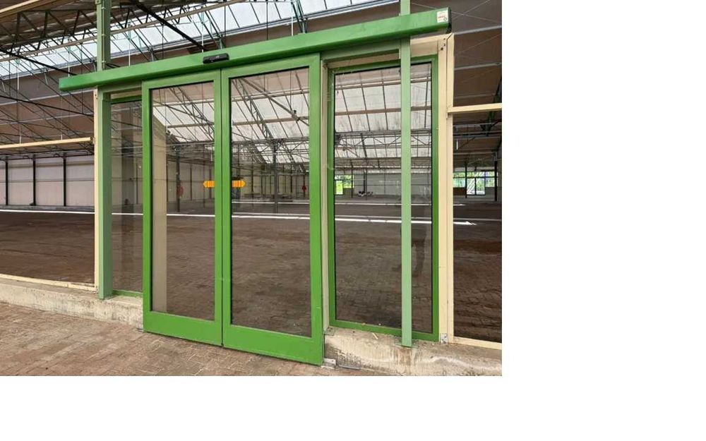 Автоматична плъзгаща външна врата търговско помещение алуминиева