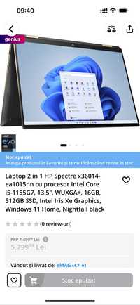 Laptop touch-screen HP Spectre