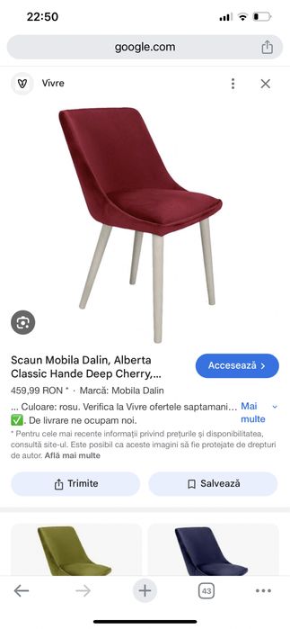 Scaun dining mobila Dalin