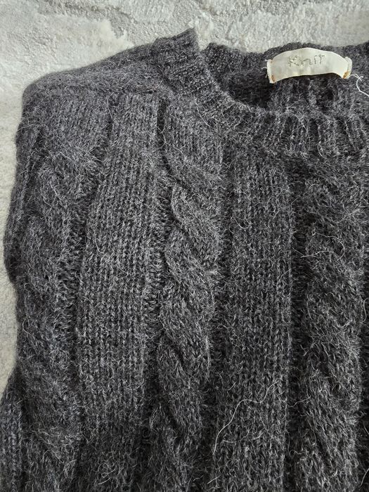 Pulover din alpaca gri