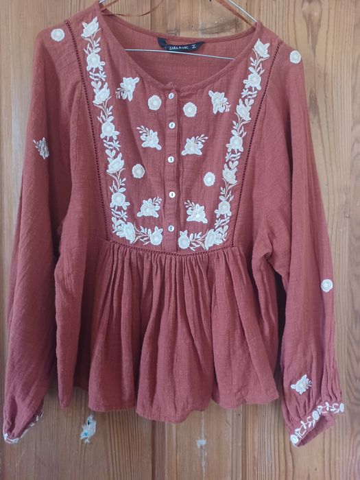 Бродирана блуза Zara