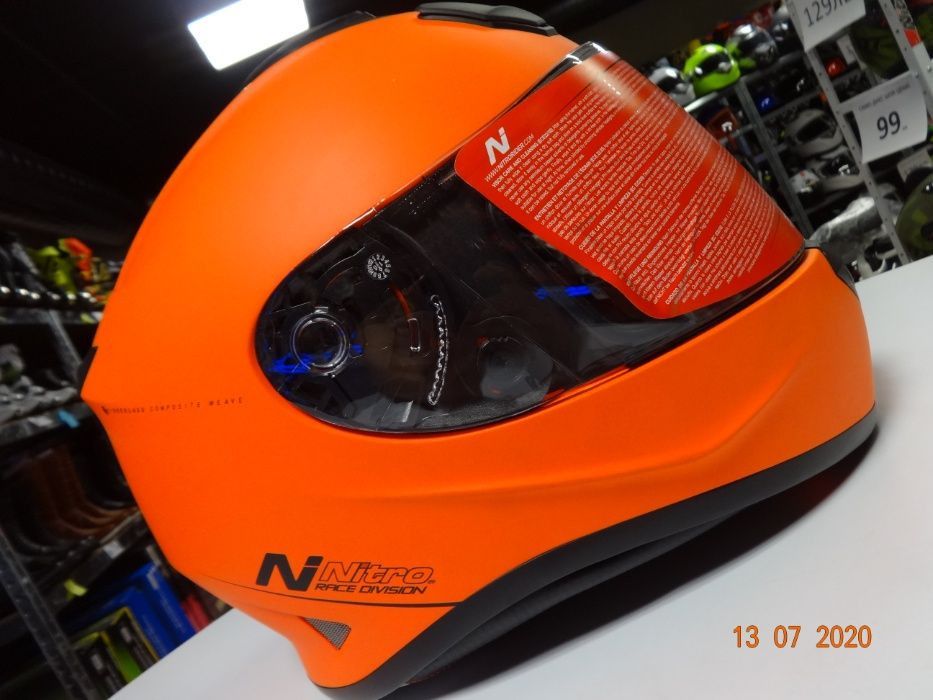 ШОК ЦЕНА! Каска nitro n3100 satin orange нова мото каска шлем xs s m l